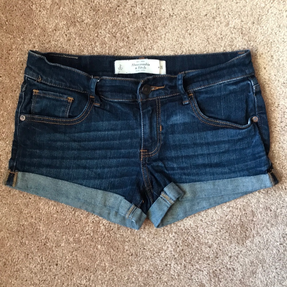 Abercrombie & Fitch Women's Blue Denim Shorts